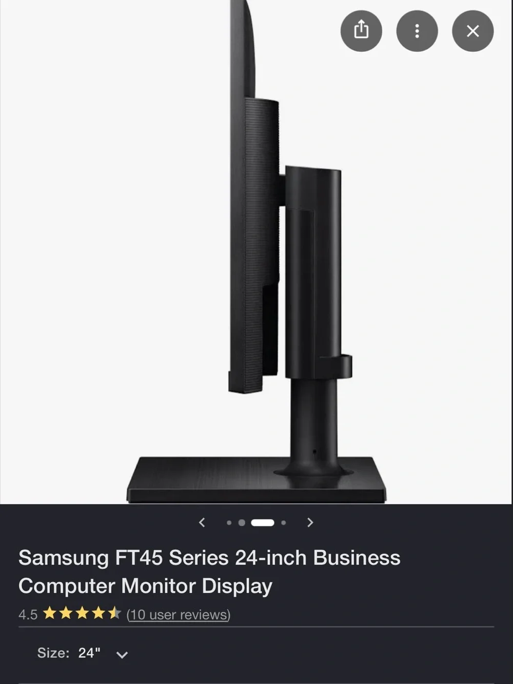 Samsung 24-inch Professional Monitor in Black